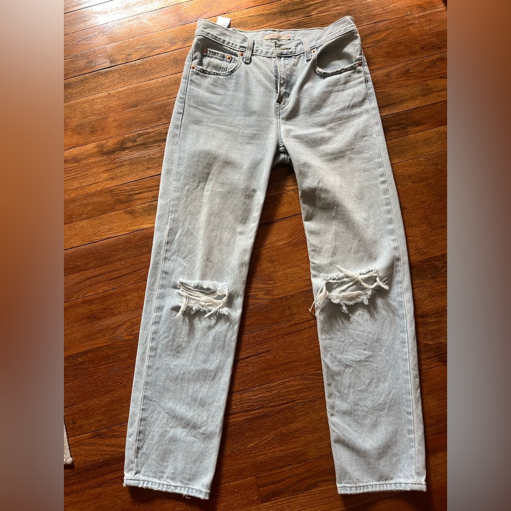 Levi's Low Pro Light Wash Straight Leg Denim Jeans